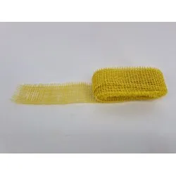 Jute 5cm x +/-5m geel