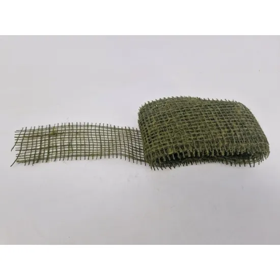 Jute 5cm x +/-5m mosgroen