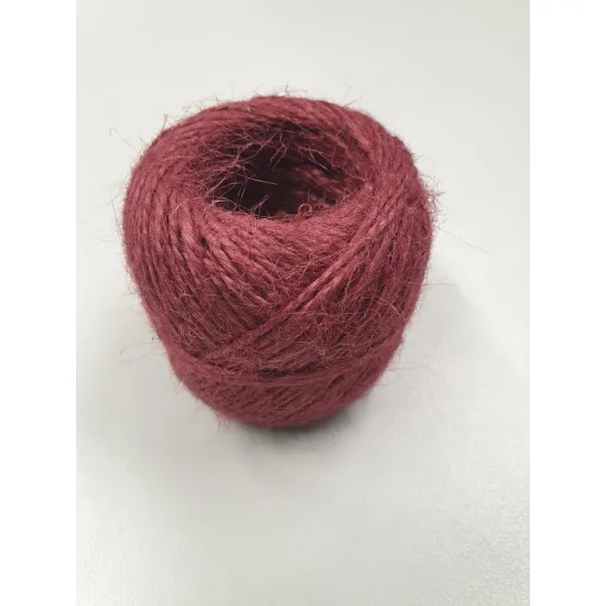 Jute binding cord 2dr +/-100gr burgundy