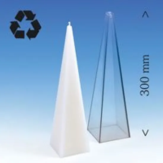 Candle mall pyramid 75x75x300mm