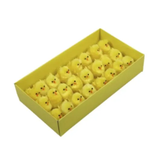 Chick chenille 4cm yellow 36pcs