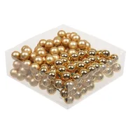 Kerstbollen 20mm bright gold combi 144st