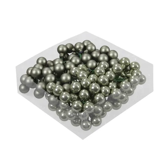 Christmas spheres 20mm granite green 144pcs