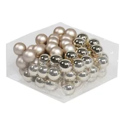 Boule de noel 30mm autumn blonde 72pcs