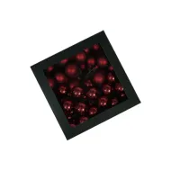 Boule de noel 30mm dark red combi 72pcs