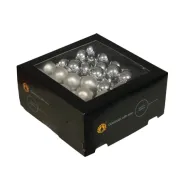 Christmas spheres 30mm silver combi 72pcs