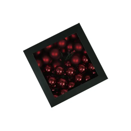 Christmas spheres 40mm dark red combi 36pcs