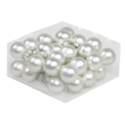 Boule de noel 40mm silver mat 36pcs