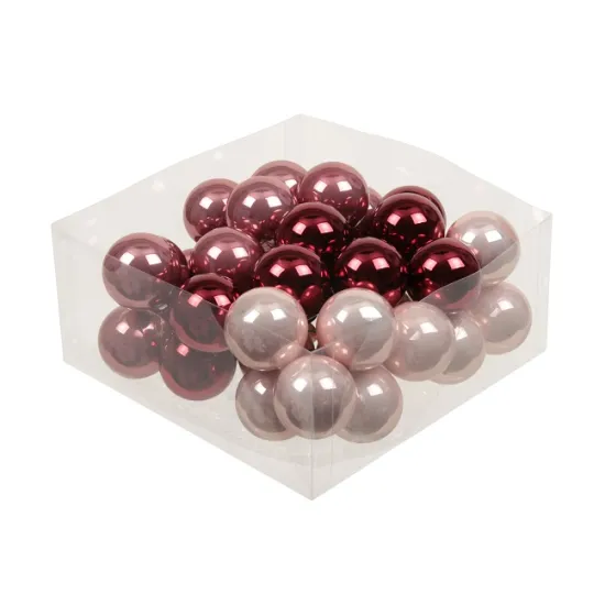 Christmas spheres 40mm wild blossom 36pcs