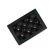 Christmas spheres 57mm black combi 12pcs