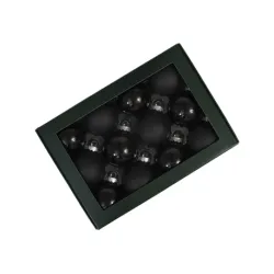 Boule de noel 57mm black combi 12pcs