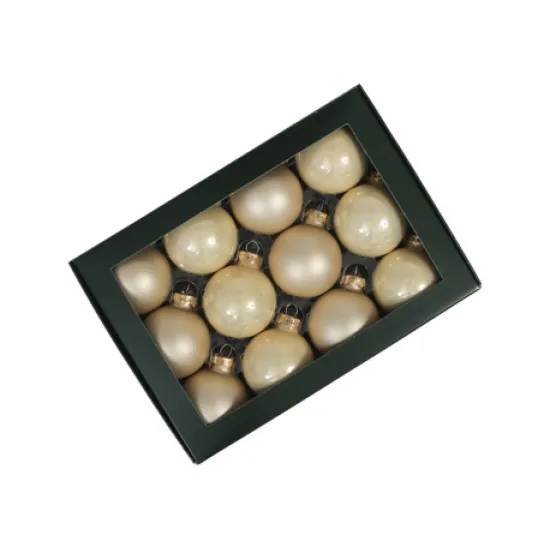 Boule de noel 57mm champagne 12pcs