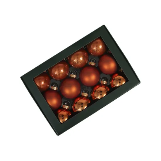 Kerstbollen 57mm mandarin 12st