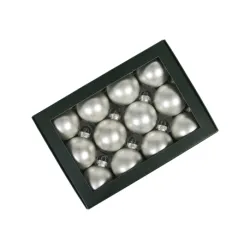 Boule de noel 57mm silver mat 12pcs