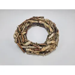 Wreath birch branches thick 40cm light