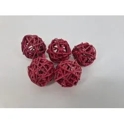 Lata ball (branch ball) 4cm bordeaux 5pcs