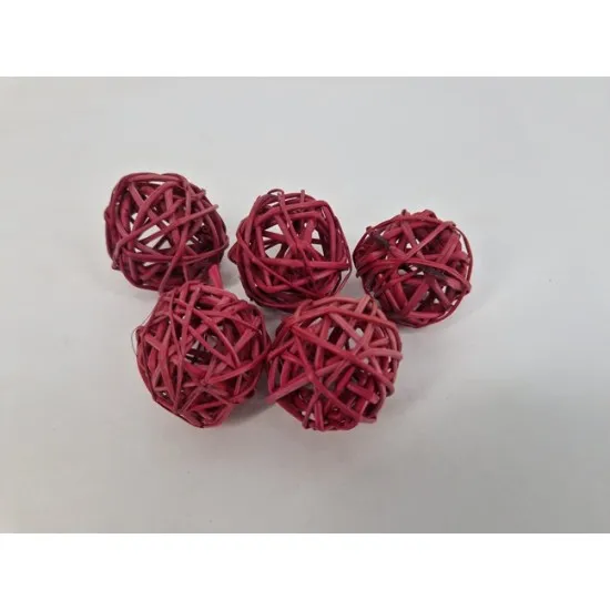 Lata ball (branch ball) 4cm bordeaux 5pcs