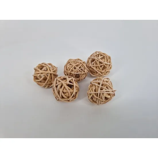 Lata ball (branch ball) 4cm bleached 5pcs