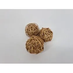 Lata ball (branch ball) 6cm gold 3pcs
