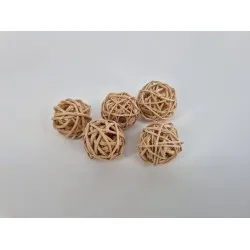 Lata ball (branch ball) 4cm bleached 50pcs
