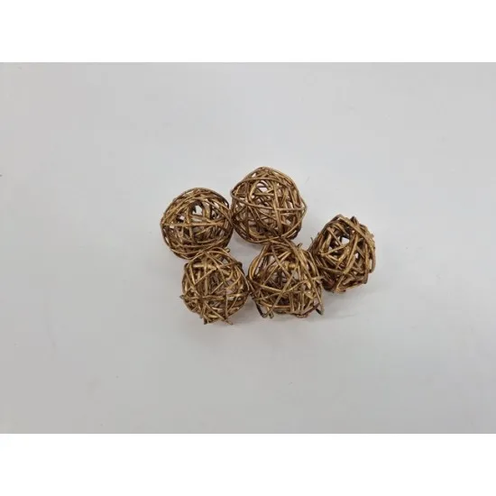Lata ball (branch ball) 4cm gold 50pcs