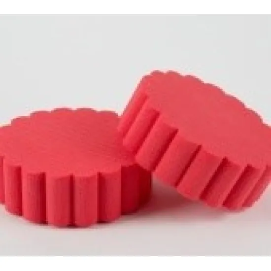 Oasis rainbow foam fluted cake baroque red 15cm 2st