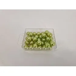 Perles 14mm vert pomme