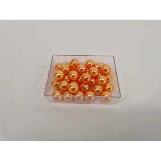 Perles 14mm orange