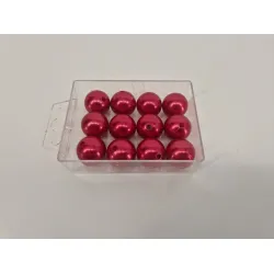 Perles 20mm rouge