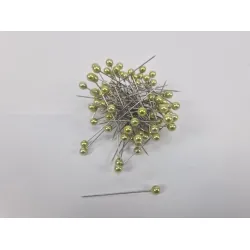 Epingles a tete de perle d6xl55 vert pomme 100pcs