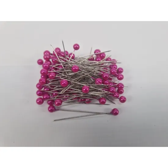 Pearl pins d6xl55 strong pink 100pcs