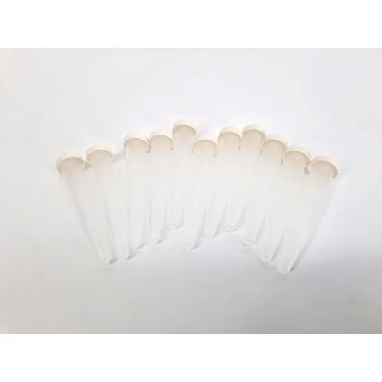Plastic tube (flower bottle/pipette) 7.5cc 8x1.5cm 10pcs