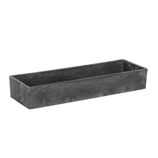 Plastic plate rectangle 42x10.5x5cm grey