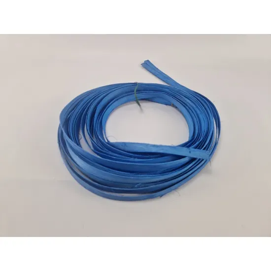 Bande rotin moelle 18mm bleu +/-250gr