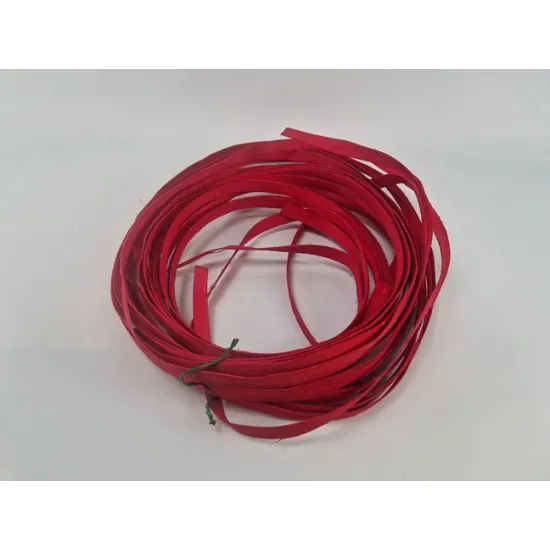 Bande rotin moelle 18mm rouge +/-125gr
