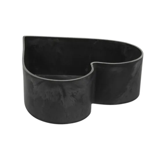 Coupe en plastique coeur 21x20x7cm gris