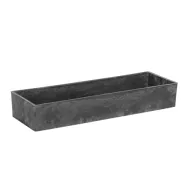 Coupe en plastique rectangle 42x10.5x5cm gris