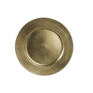 Plastic schaal rond d28cm goud
