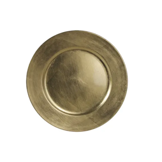 Coupe en plastique ronde 28cm or