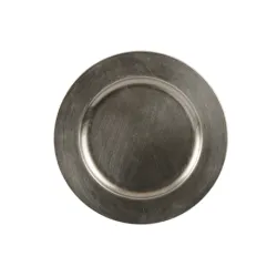 Coupe en plastique ronde 28cm granite green