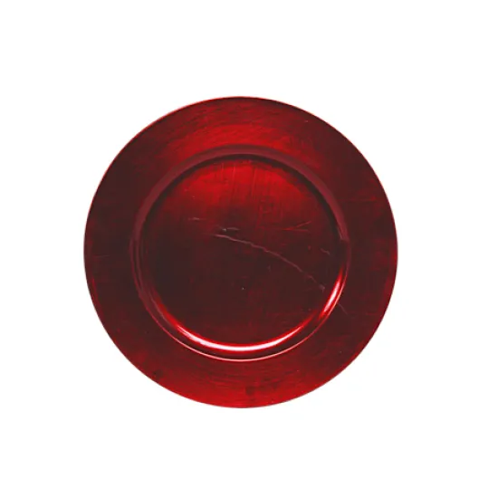 Coupe en plastique ronde 28cm rouge