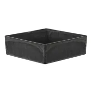 Coupe en plastique carre 21.5x21.5x7cm gris