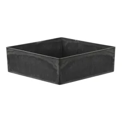 Coupe en plastique carre 21.5x21.5x7cm gris