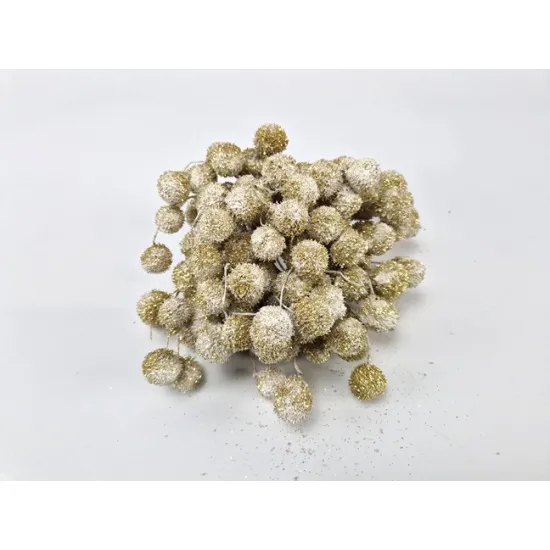 Fruit du platane blanc + glitter or