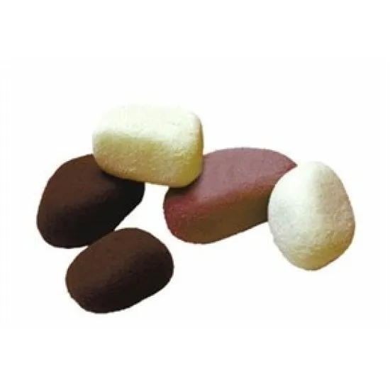 Rainbow foam pebbles 3cm +/-270st sand/loam/chocolate