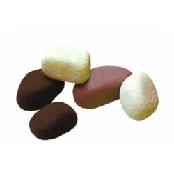 Rainbow foam pebbles +/-8cm 60st sand/loam/chocolate