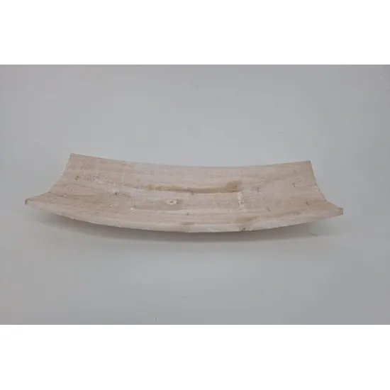 Coupe en bois white wash 43x19x7cm