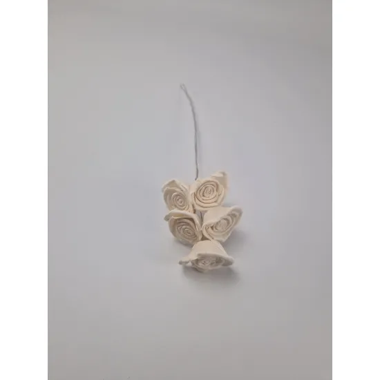 Shola rose 4cm naturel sur tige 40pcs