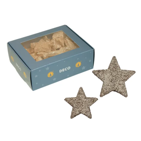 Stars 40/50mm champagne 36pcs