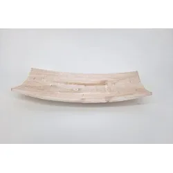 Coupe en bois white wash 43x19x7cm 